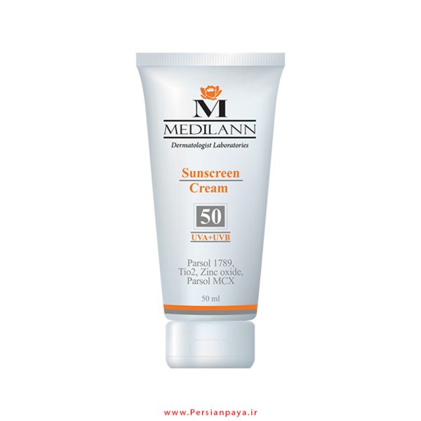 کرم ضد آفتاب SPF50 مدیلن Medilan حجم 50 میلی گرم