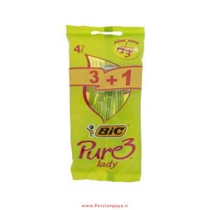 خود تراش بیک BIC مدل Pure 3 Lady بسته 4 عددی