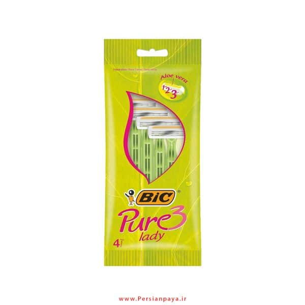 خودتراش بیک BIC مدل Pure3 Lady بسته 4 عددی