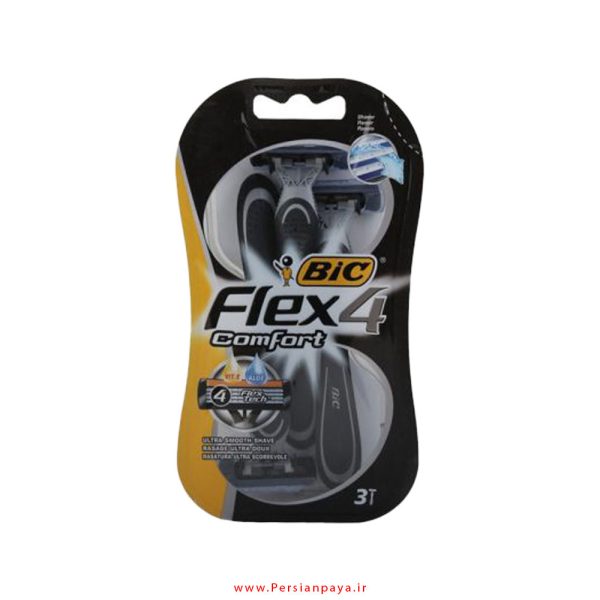 خود تراش بیک Bic مدل Flex 4 Comfort بسته 3 عددی