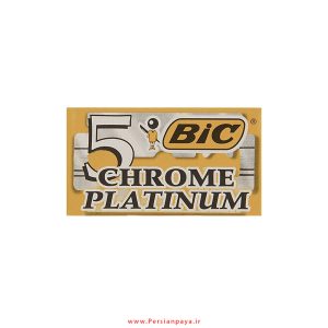 تیغ یدک سنتی بیک Bic مدل Platinum Chromium Double Edge بسته 5 عددی