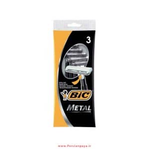 خود تراش مردانه بیک Bic مدل Metal بسته 3 عددی