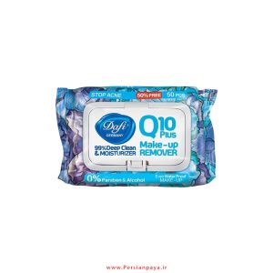 دستمال مرطوب پاک کننده آرایش Q10 دافی Dafi پوست چرب